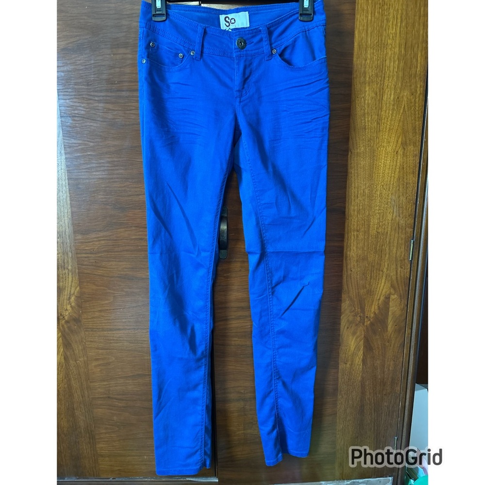 SO Bright Blue Denim Skinny Jeans size 1